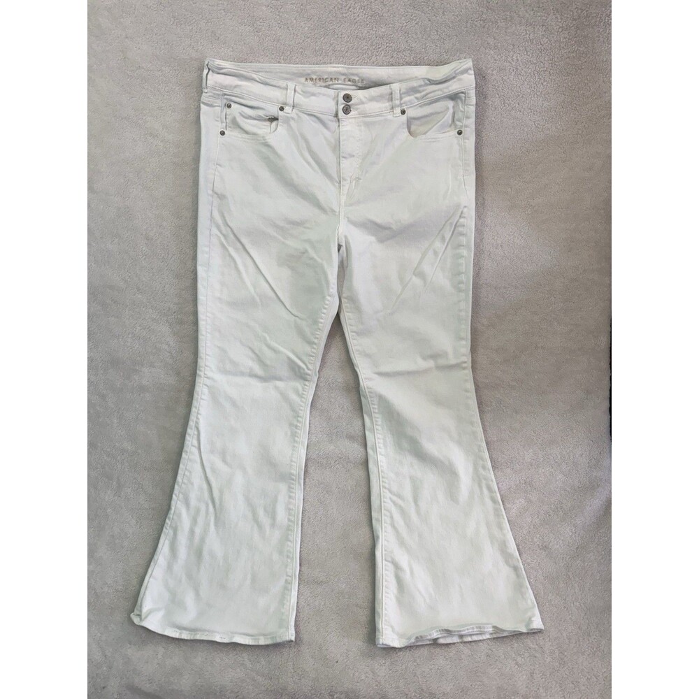 American Eagle Super Stretch Hi-Rise Artist Flare Womens Denim Jeans  22 Long